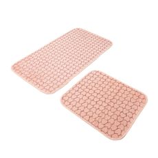 Ružové kúpeľňové predložky v súprave 2 ks 60x100 cm Heart – Mila Home
