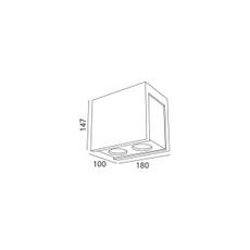 Stropné bodové svietidlo PURO CHROME 2xGU10/25W/230V