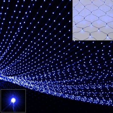 Vianočná LED obrazovka 2 x 1,5 m | modrá 160 LED