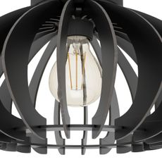 Eglo 901001 - Stropné svietidlo COSSANO 1xE27/40W/230V pr. 45 cm čierna