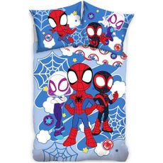 Mikroplyšové posteľné obliečky Spidey a jeho úžasní priatelia - 70 x 90 cm + 140 x 200 cm, zipsové zapínanie