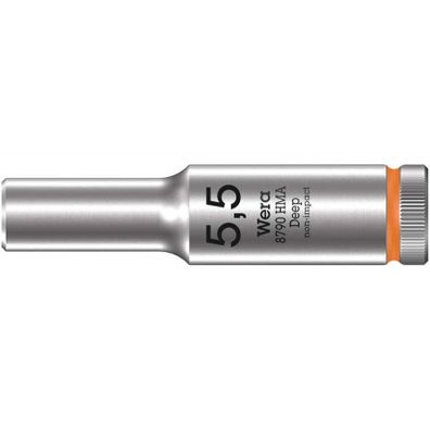 Wera 004502 Nástrčné hlavice Zyklop 1/4" 6 hrana 5,5 mm typ 8790 HMA - hlboké