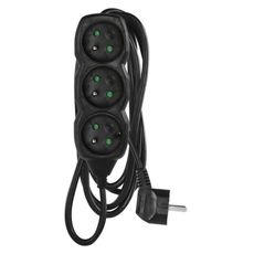 EMOS Prodlužovací kabel se 3 zásuvkami 1,5 mm² KIKOK 3 m černý