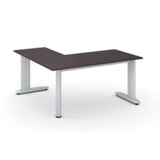 Rohový kancelársky písací stôl PRIMO FLEXIBLE 1600 x 1600 mm, wenge