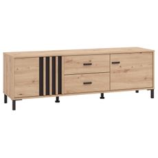 Hom`in TV DIEL, čierna, dub artisan, 157/52/40 cm