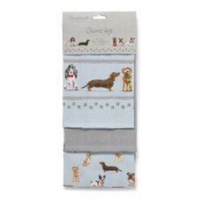 Súprava 3 kuchynských utierok Cooksmart ® Curious Dogs