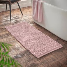 Ružová kúpeľňová predložka 50x120 cm Aspen Bobble – Bianca
