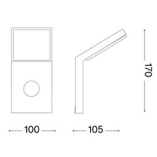 Ideal Lux - LED Vonkajšie svietidlo so senzorom STYLE LED/9W/230V CRI 90 IP54 antr