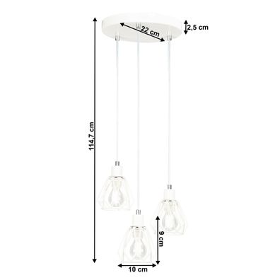 KONDELA Okira Typ 1 visiaca lampa biela