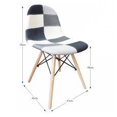 KONDELA Candie 2 New Typ 3 jedálenská stolička vzor patchwork / buk