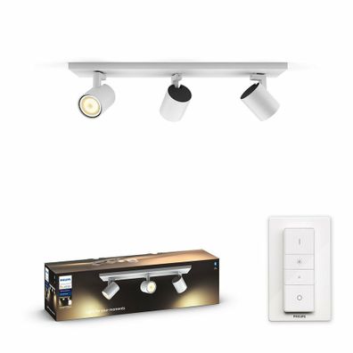 Philips Hue 53093/31 / P6 LED prisadená stropná bodová lampa Runner 3x5,5W | GU10 | 2200-6500K - Bluetooth, s diaľkovým ovládaním