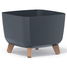 NABBI DGQL300 plastový kvetináč na nožičkách 29 cm antracit