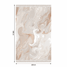 Koberec, béžová/krémová/biela/vzor, 120x180, RENOX TYP 2