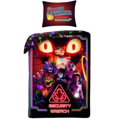 Bavlnené posteľné obliečky Päť nocí u Freddyho - Five Nights at Freddy's - 100% bavlna - 70 x 90 cm + 140 x 200 cm