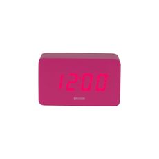 Karlsson 5983BP dizajnové LED hodiny s budíkom ružová, 10 cm