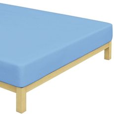 Jersey prestieradlo na jednolôžko - 90 x 200 cm - stredne modré - 100% bavlna