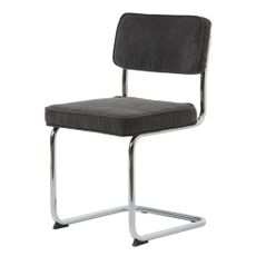 Sivá menčestrová jedálenská stolička Rupert – Unique Furniture