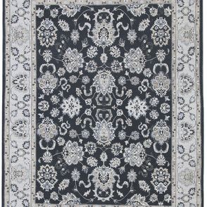 Diamond Carpets koberce Ručne viazaný kusový koberec Diamond DC-98 JN Black / ivory - 120x170 cm