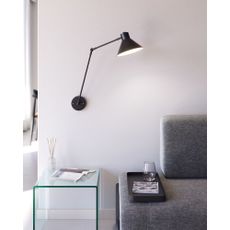 Čierne nástenné svietidlo Dione – Kave Home