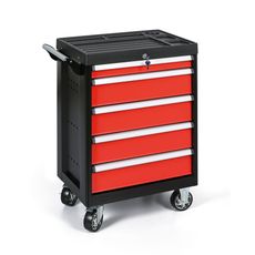 Mobilná skrinka na náradie, 5 zásuviek, 965x664x464 mm