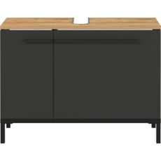 Tmavosivá skrinka pod umývadlo v dekore duba 80x59 cm Yonkers - Germania