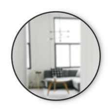 Umbra Kulaté nástěnné zrcadlo zrcadlo HUB 91 cm černé