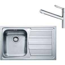 Franke Sety - Set N82, drez z nehrdzavejúcej ocele LLX 611/2 a batéria FC 3054.031, nerezová/chróm 101.0650.595