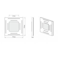 LDST SP-01-SS-BZ8 - LED schodiskové svietidlo SPACE 8xLED/1,2W/230V matný chróm