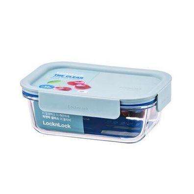 LOCKnLOCK Dóza sklenená obdĺžniková CLEAR, 630 ml, mint, 630 ml