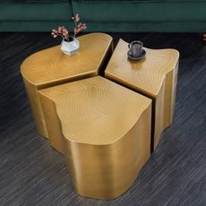 Stolík Organic Orient 80cm mosadz