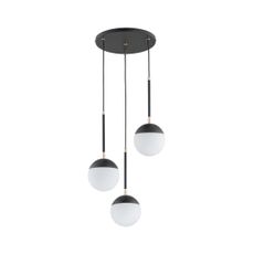 Luster na lanku VOLDA 3xE14/10W/230V pr. 44 cm čierna