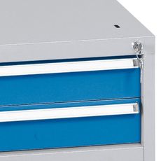 Závesný dielenský box na náradie k pracovným stolom do dielne WL/BL, 2 zásuvky, 565 x 580 x 280 mm