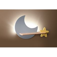 LED Detské nástenné svietidlo s poličkou MOON LED/5W/230V