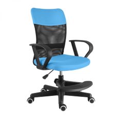Detská stolička Neoseat MONKEY s podnožou — látka, čierna / svetlo modrá