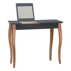 Grafitovosivý toaletný stolík so zrkadlom Ragaba Dressing Table, dĺžka 85 cm