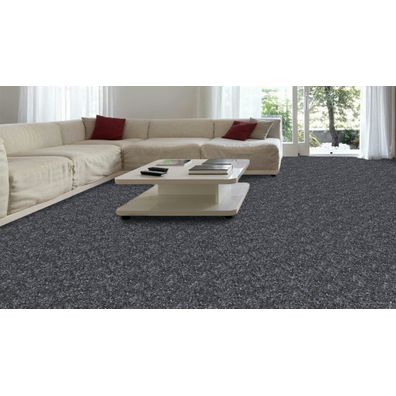 AKCIA: 70x250 cm Metrážny koberec Lindau 50 čierny, záťažový, šíře, šedá, resine, kancelária