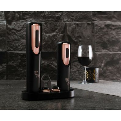 Elektrické otvárače vína darčekový set 6 ks Berlingerhaus Black Rose Collection BH-9134