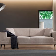Trojmiestna rozkladacia pohovka Foldy 173 x 95 cm, svetlohnedá