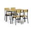 Jedálenský set Industrial so 4 stoličkami, 110 x70 x 76 cm, divoký dub