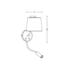 Zambelis H57 - LED Flexibilné svietidlo LED/3W + 1xE27/40W/230V čierna