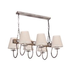Luster na reťazi CARIN 6xE14/60W/230V svetlá