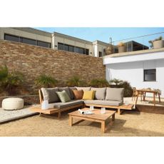 Set záhradného nábytku z akáciového dreva Kave Home Flaviina