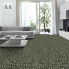 Timzo , Metrážny koberec Rubin 2146 green, na mieru, šíře 4m, zelená, ab (mriežka), chodba / predsieň