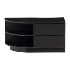 Čierny modulárny TV stolík z borovicového dreva 78x40 cm Finca – WOOOD