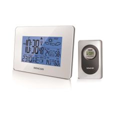 Sencor - Meteostanica s LCD displejom a budíkom 3xAA + 2xAAA biela