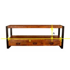 indickynabytok.sk - TV stolík Retro 150x60x45 indický masív mango