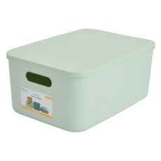 Svetlozelený plastový úložný box s vekom 35,5x25,5x16 cm – Homéa