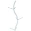 Kovový vešiak 80003-09 WT Bork biela mat, 181 cm