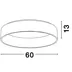 LED stropné svietidlo Rando 60 3000K svetlá sivá