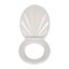 Biele WC sedadlo s jednoduchým zatváraním Wenko Premium Sea Shell, 45,5 × 38 cm